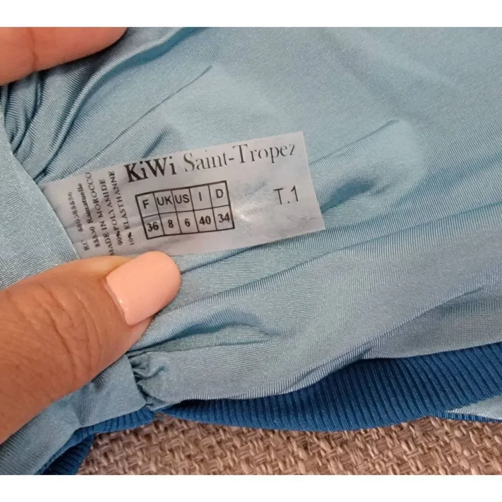 Kiwi Saint-Tropez Blue Bandeau Bikinis 8